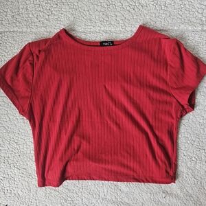 Rue21 Red Ribbed Crop Top